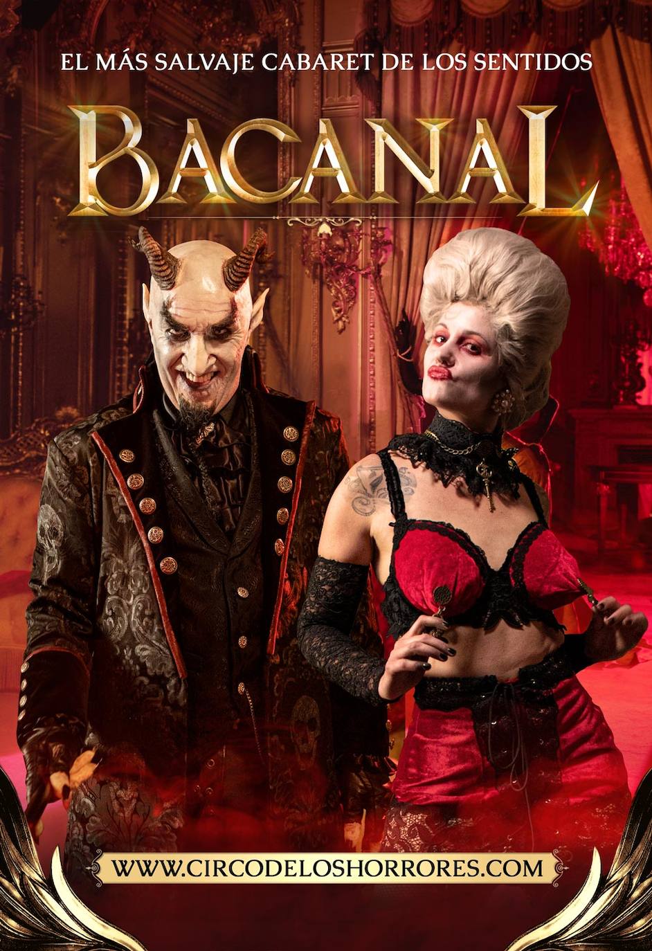 Bacanal, un espectáculo único, irreverente y sensual, para reír y dar rienda suelta a las fantasías más lujuriosas y deseos más ocultos.