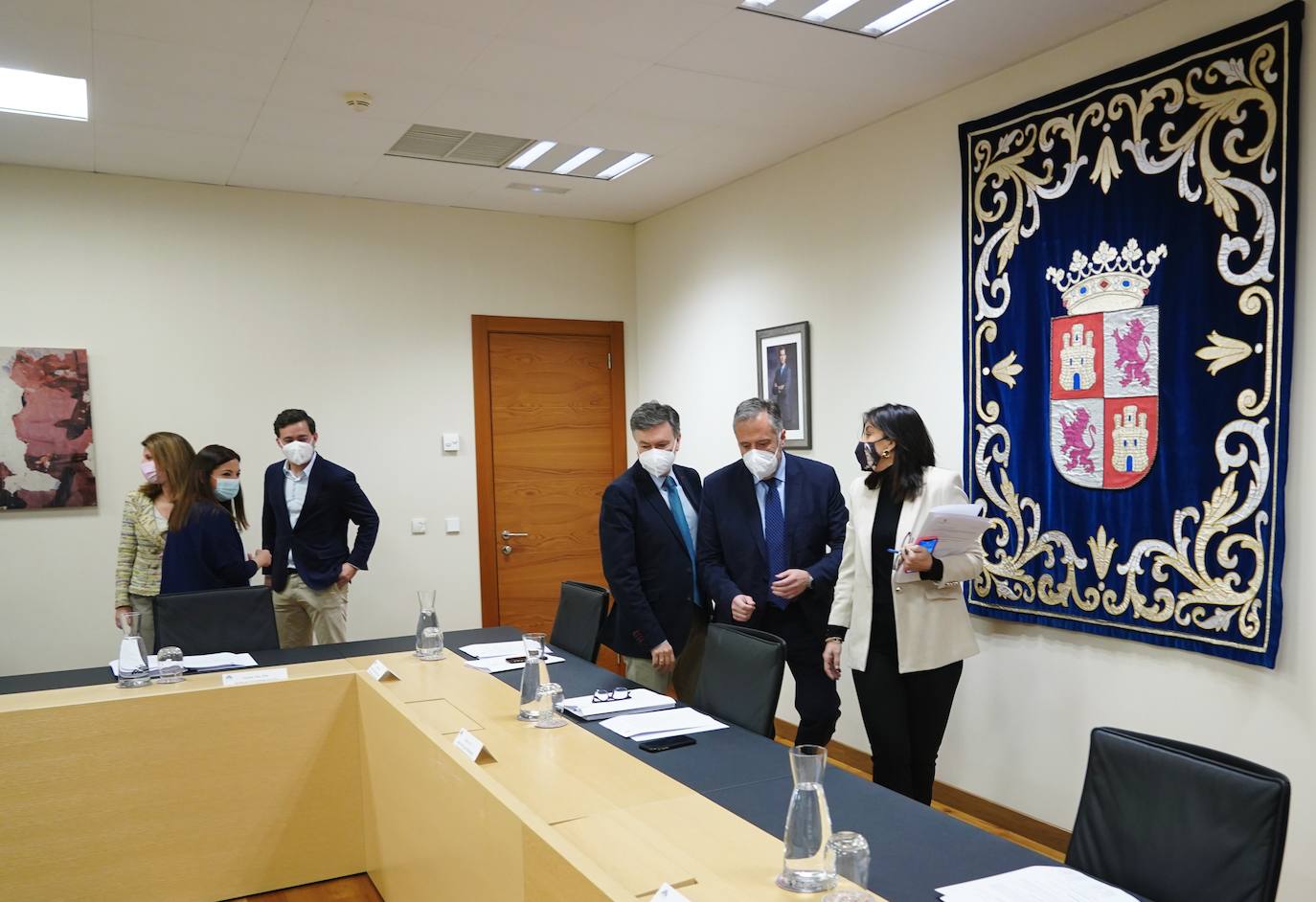 Este miércoles 16 de marzo se celebra la primera reunión de la Mesa de las Cortes de Castilla y León en la XI Legislatura, presidida por su titular, Carlos Pollán.