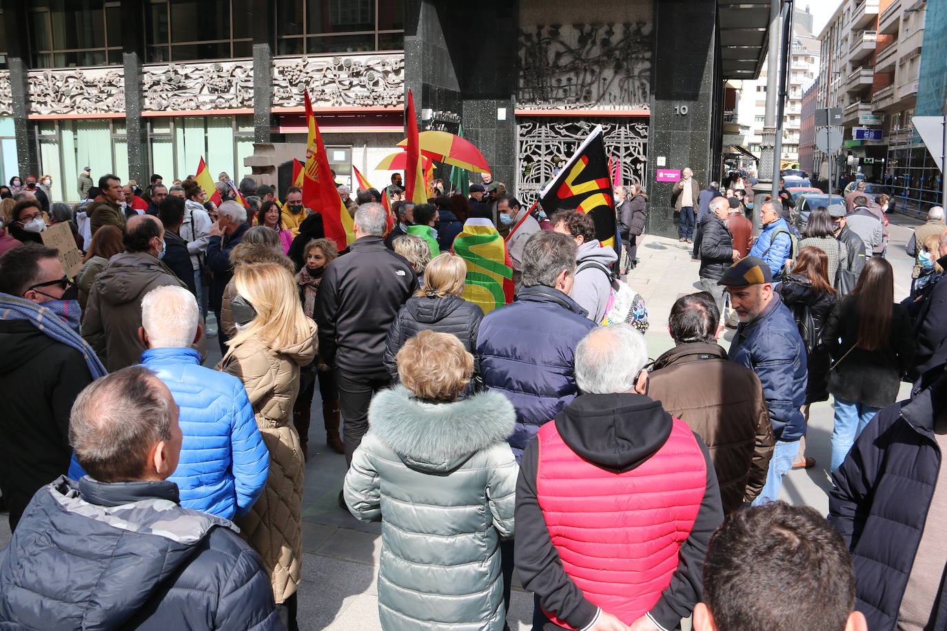 Concentración de Vox y Solidaridad en León. 