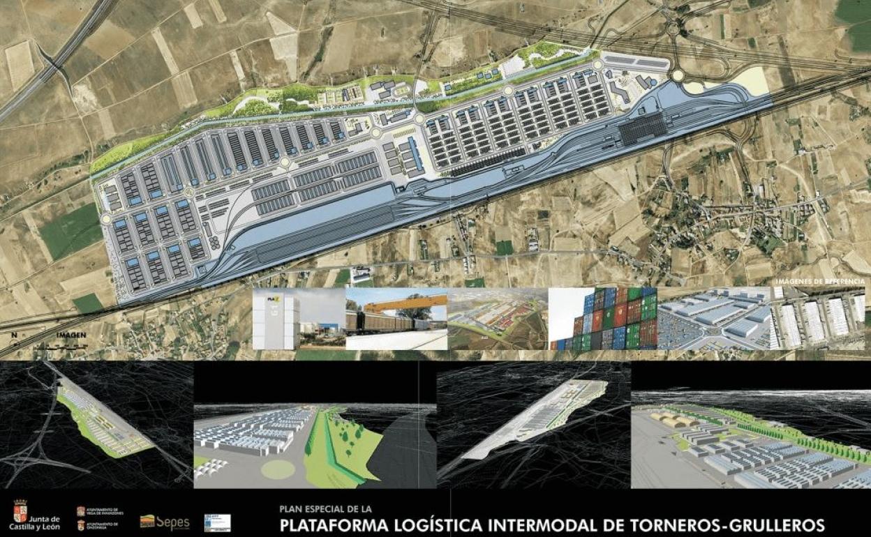 Imagen del plano de desarrollo de la plataforma logística de Torneros. 