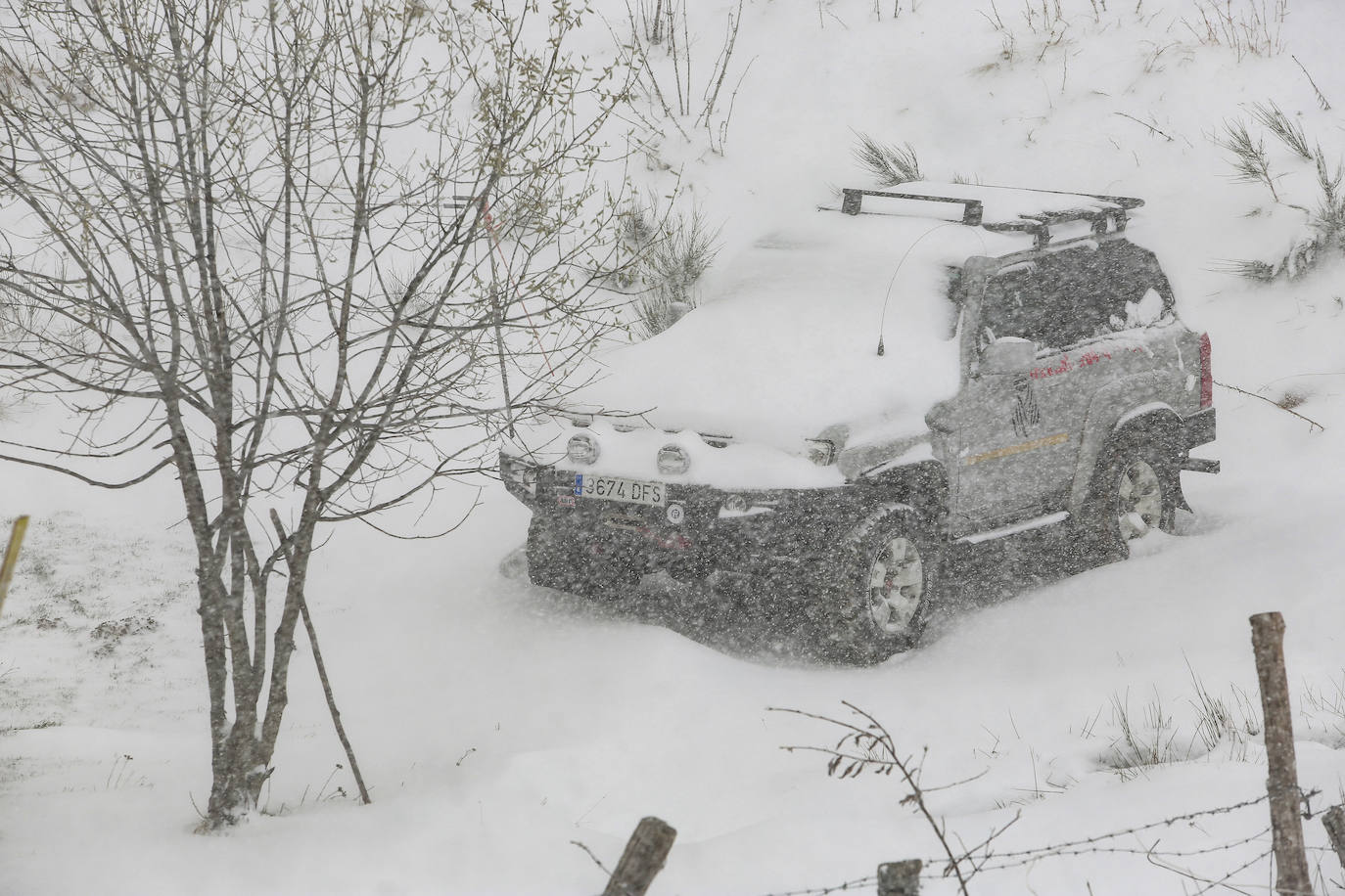 Nieve en la localidad leonesa de Isoba en un ejemplo de precipitaciones que se han repetido en la montaña leonesa.