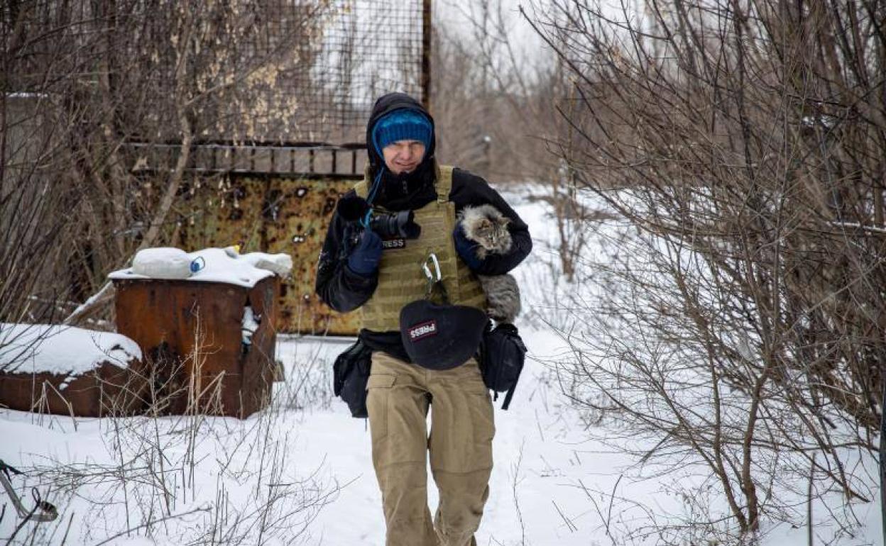 El fotógrafo y documentalista ucraniano, Makxin Levin., en una imagen tomada en las últimas semanas.