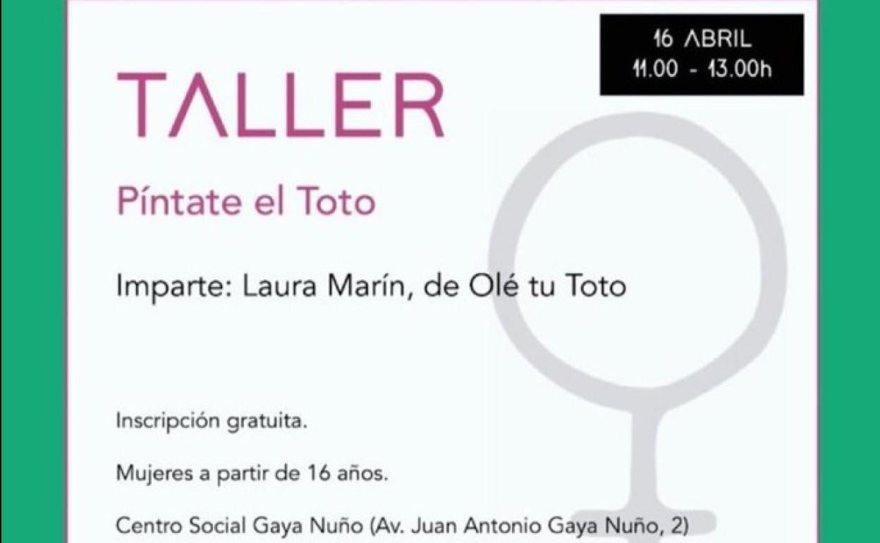 Imagen del cartel anunciador del taller. 