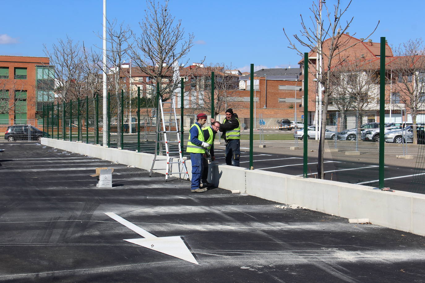 Fotos: Obras en el parking de autocaravanas de La Granja