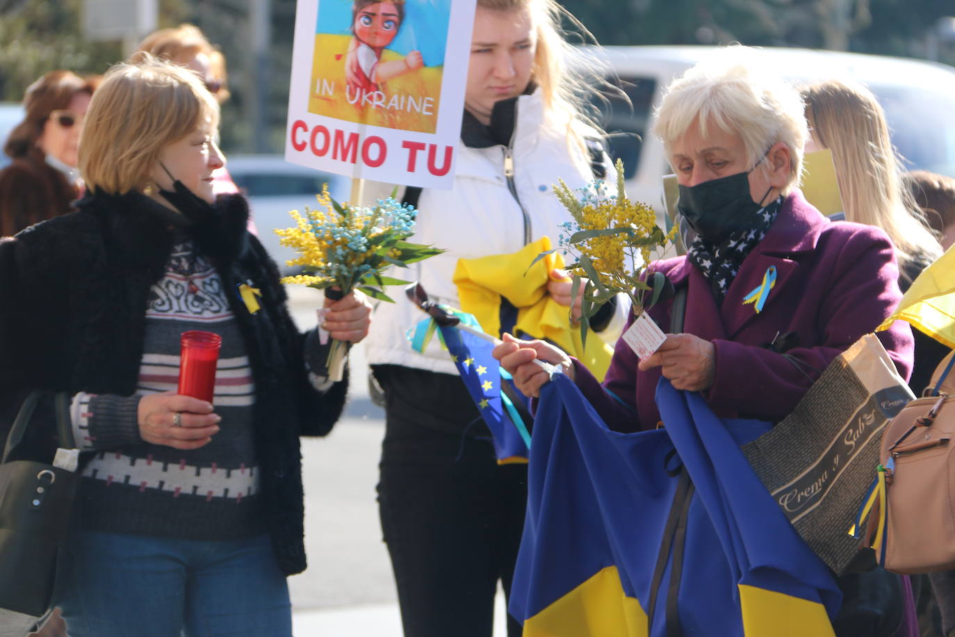 Centenares de personas se suman a esta marcha en la que se denuncia a situación que se vive en este país por culpa de Rusia.