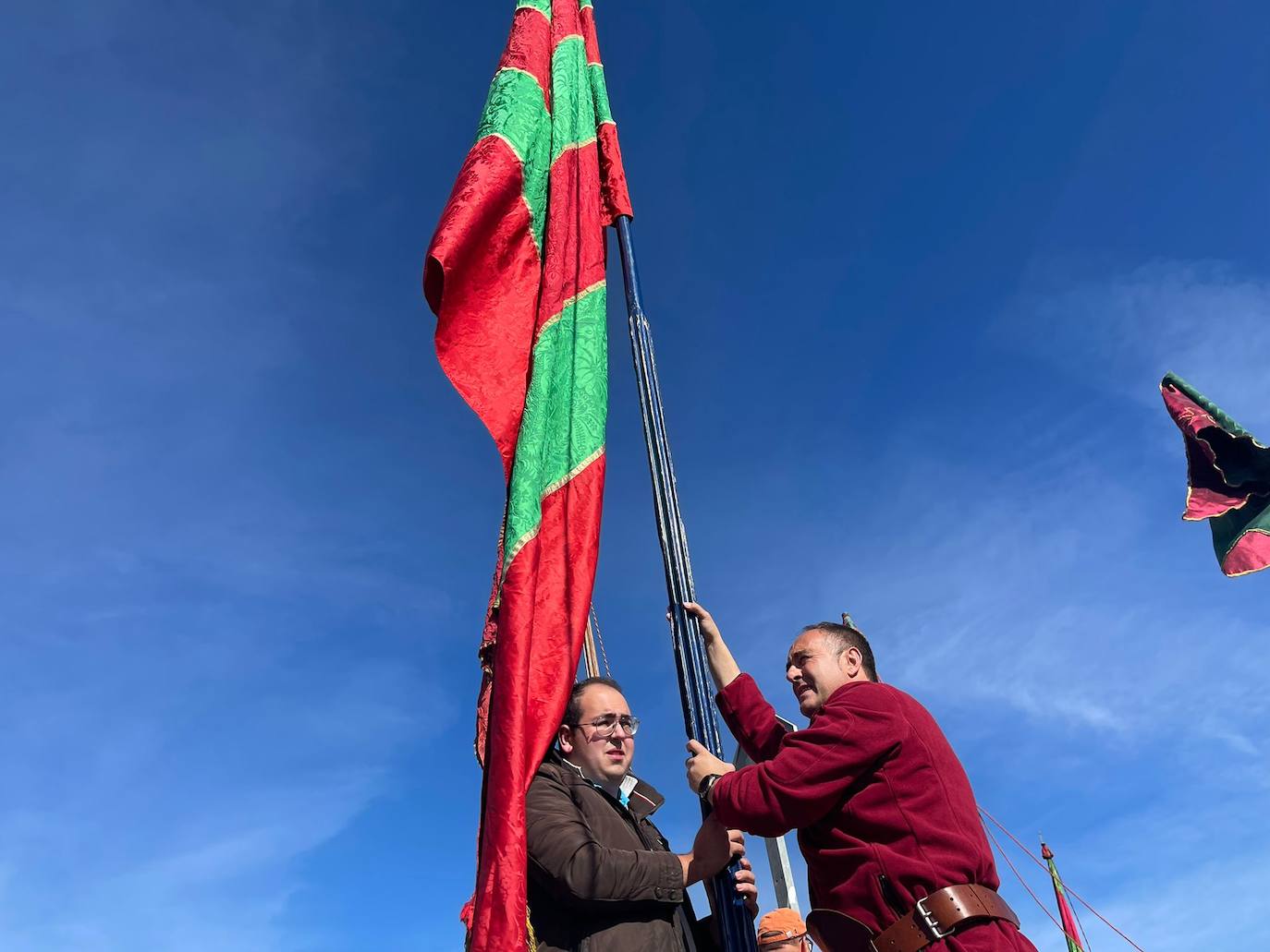 Pendones en La Virgen del Camino. 