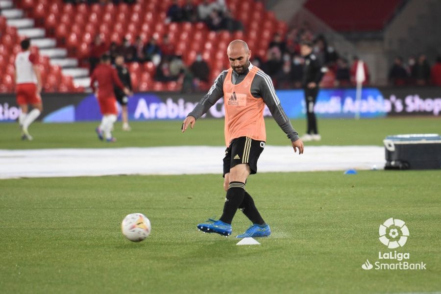 Lance de juego en el partido entre el UD Almería y SD Ponferradina. 