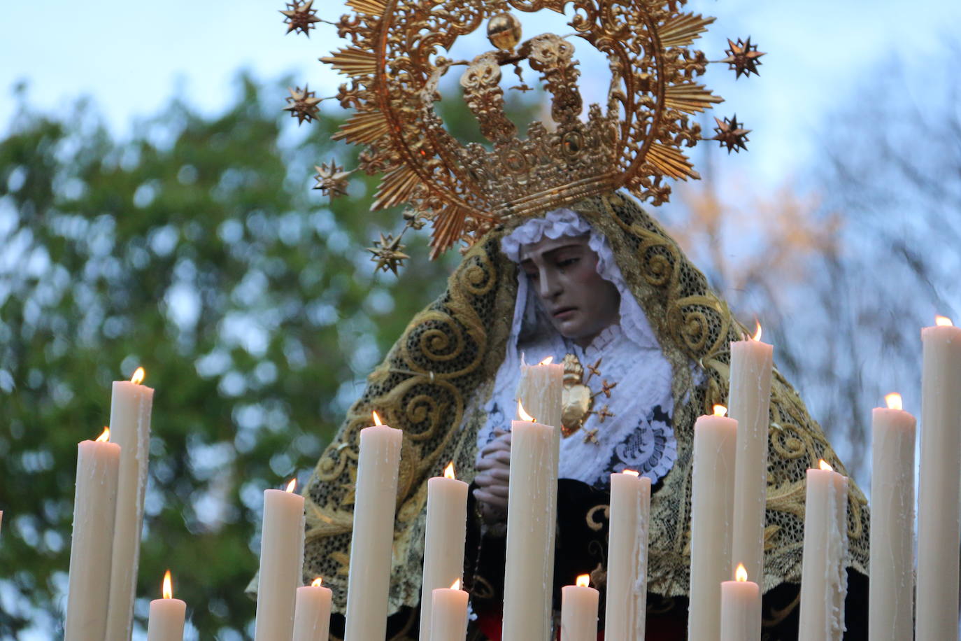 Uno de los momentos de la Procesión del Dolor de Nuestra Madre. 