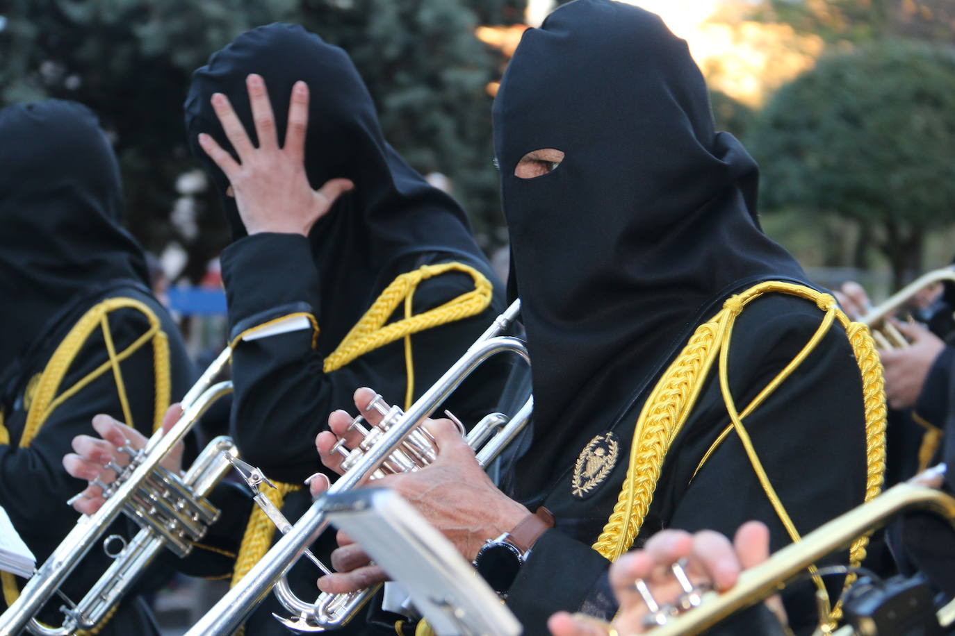 Uno de los momentos de la Procesión del Dolor de Nuestra Madre. 