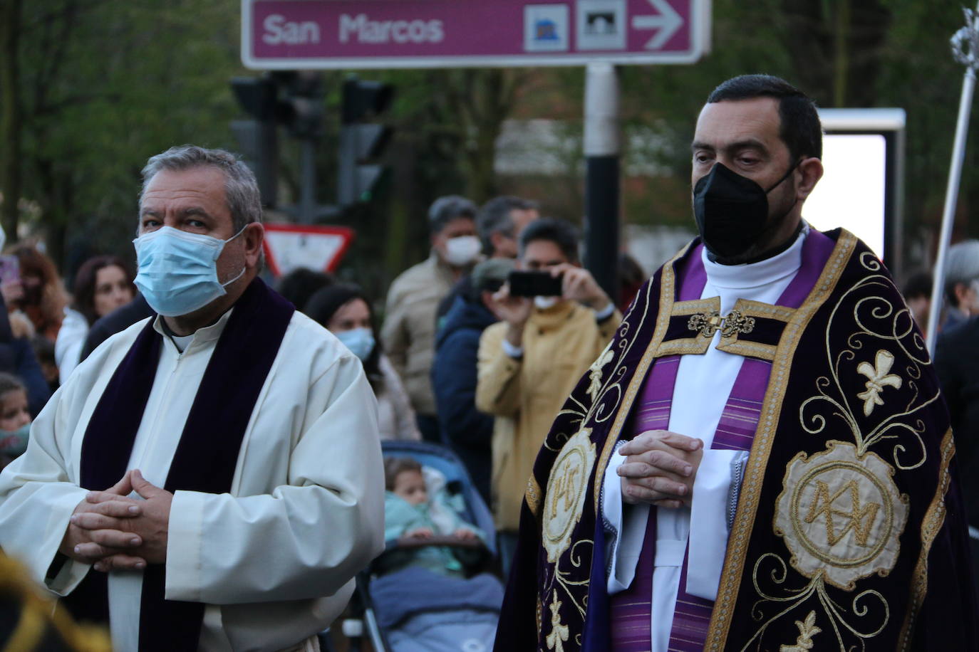 Uno de los momentos de la Procesión del Dolor de Nuestra Madre. 