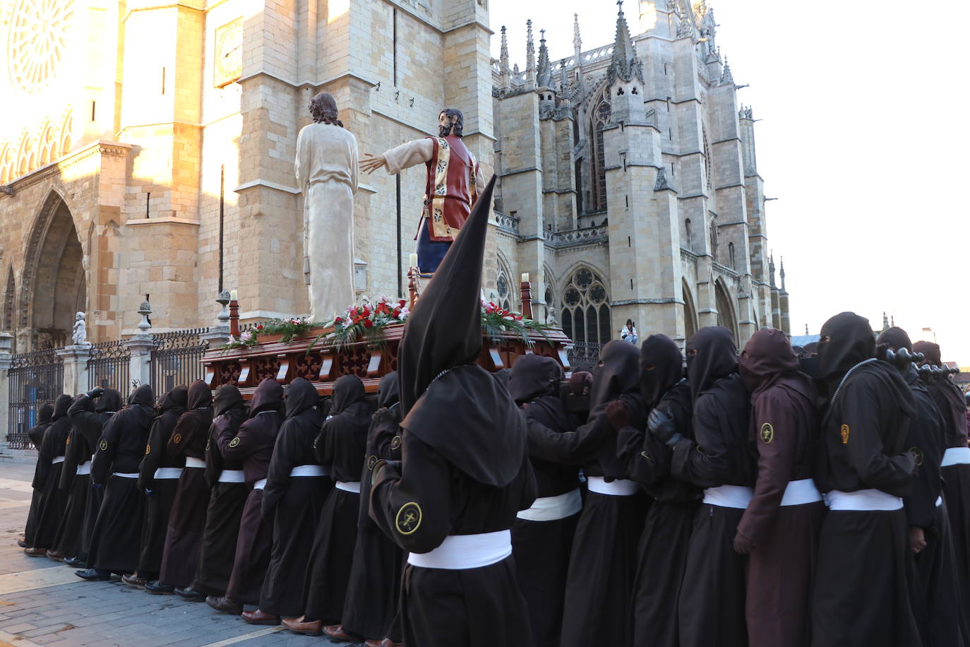 Uno de los momentos de la Procesión del Perdón. 