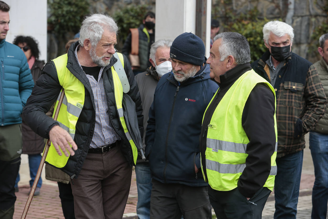 Movilización convocada a iniciativa de un grupo de ganaderos locales de Riaño (León) para protestar contra la protección del lobo. 