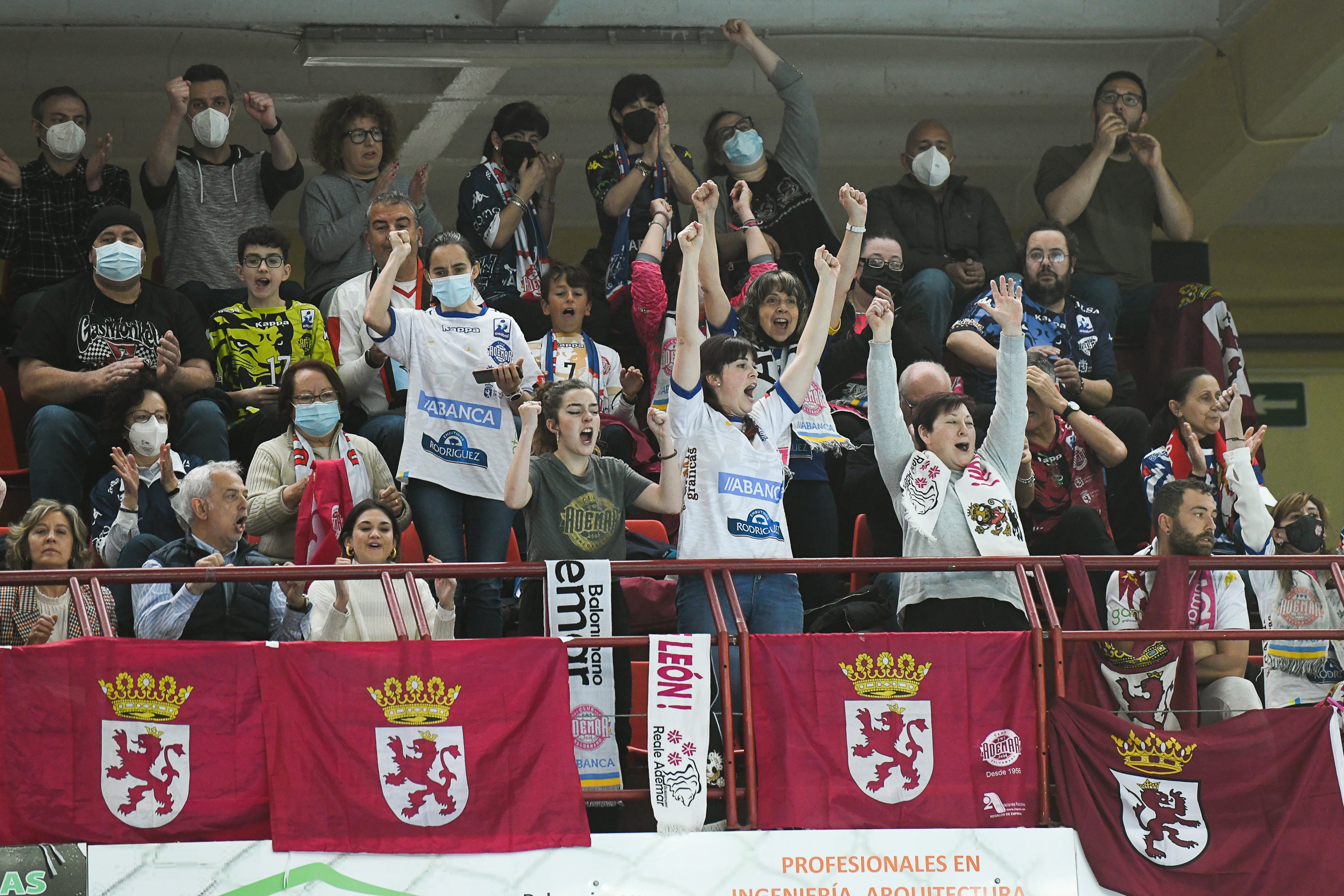 Imagen del encuentro el Ademar León y Atlético Valladolid. 