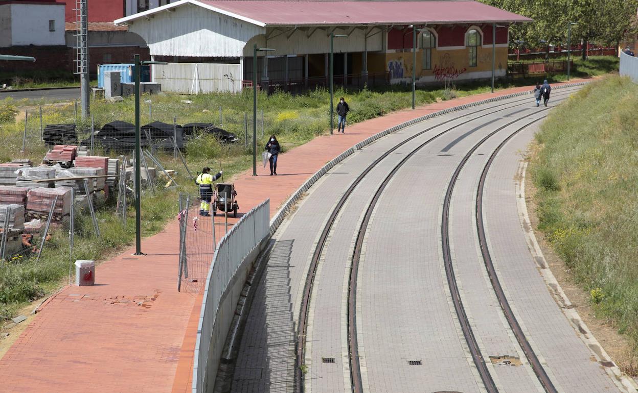 Parte del tramo entre la Estación de Matallana de León y La Asunción.