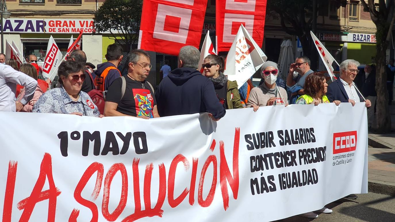 Manifestación en León con motivo del Día Internacional del Trabajo