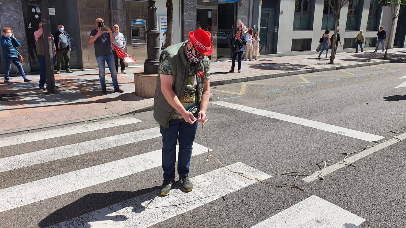 Manifestación en León con motivo del Día Internacional del Trabajo