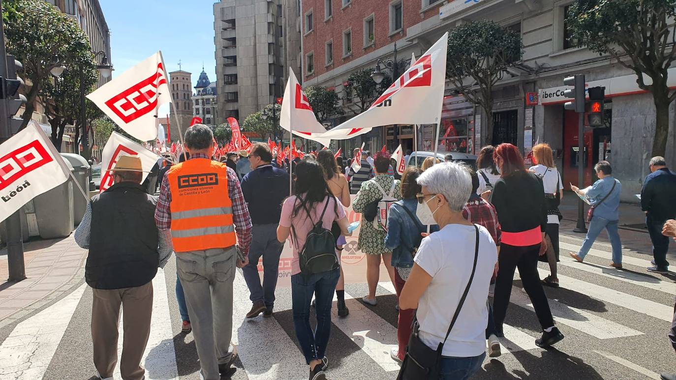 Manifestación en León con motivo del Día Internacional del Trabajo