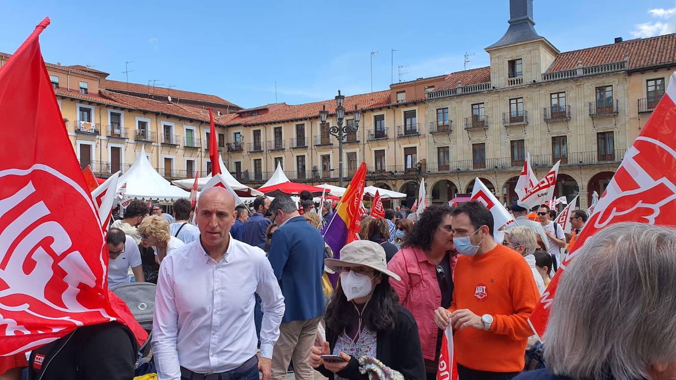 Manifestación en León con motivo del Día Internacional del Trabajo