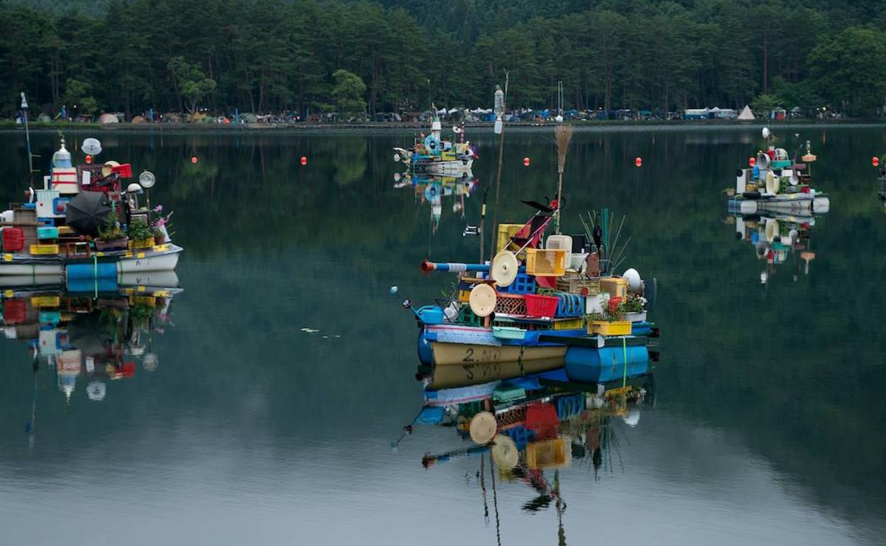 Aquilizan,Waterfields(Presences and Absences), 2017.Japan Alps Art FestivalNagano, Japón 