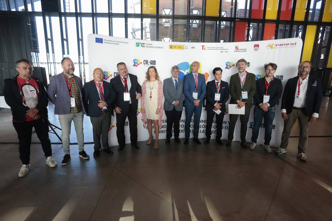 nauguración de la segunda jornada del HUB Internacional de Innovación y Emprendimiento Tecnológico de Castilla y León. En la imagen, el alcalde, José Antonio Diez; el presidente de la Diputación, Eduardo Morán y el presidente del Círculo Empresarial Leonés, Julio César Álvarez.