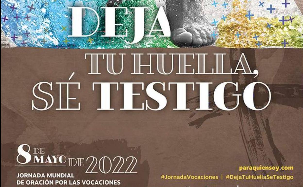 Cartel anunciador de la Diócesis de León sobre la Jornada Mundial de Oración por las Vocaciones. 