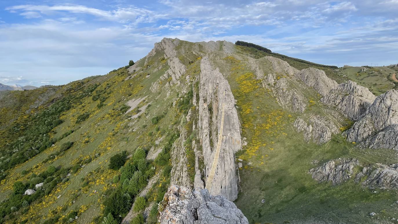 Sabero presume de tener el puente tibetano más largo de España. Todo está preparado para que 'vía ferrata' impulsada en la zona de 'La Herrera', entre Sahelices y Olleros de Sabero, pueda abrirse en apenas un mes. Parte de su trayecto se podrá recorrer por el interior de una cueva y contará con tres 'puentes de mono'. 