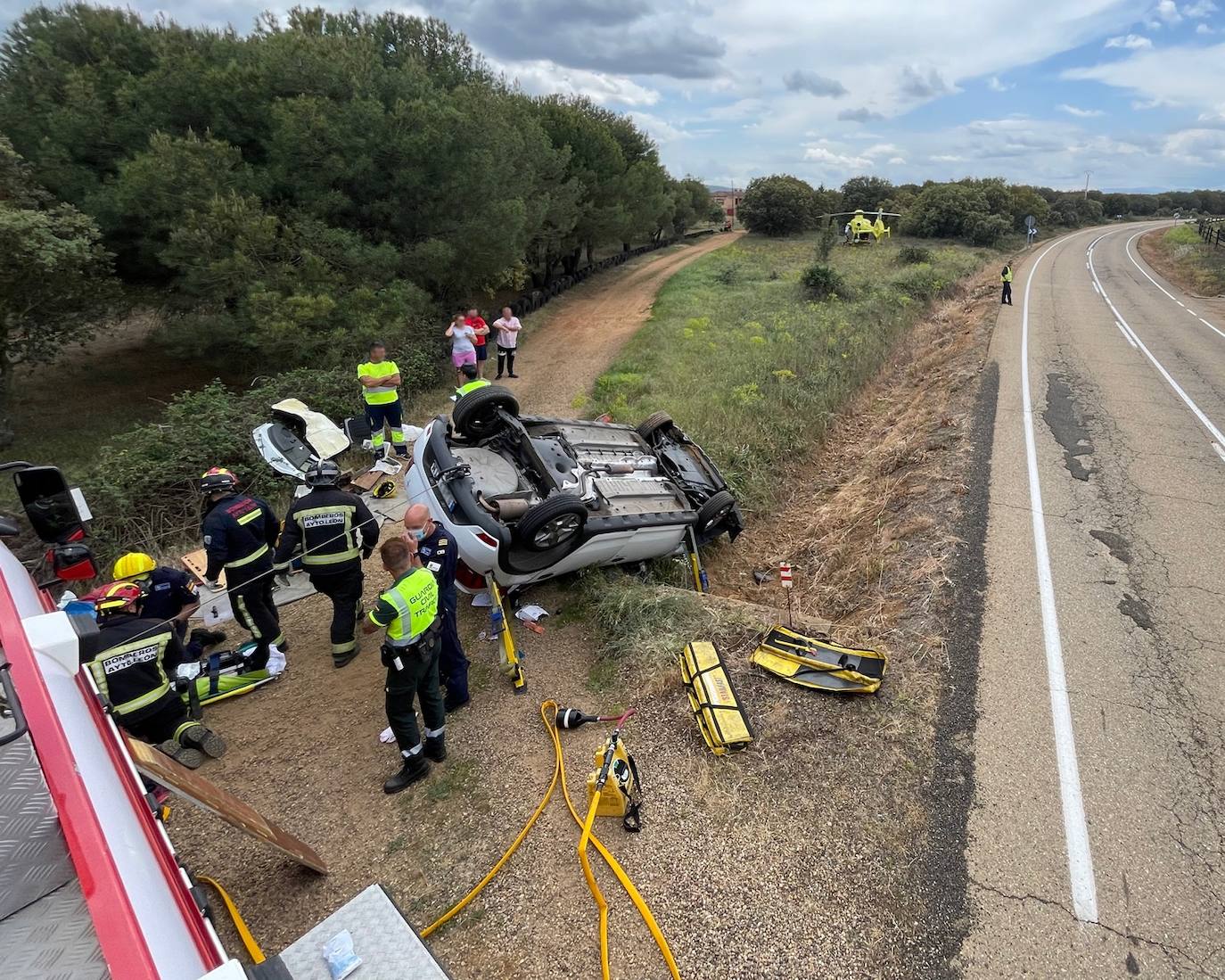 Tramo de la carretera en la que se ha producido el accidente vial.