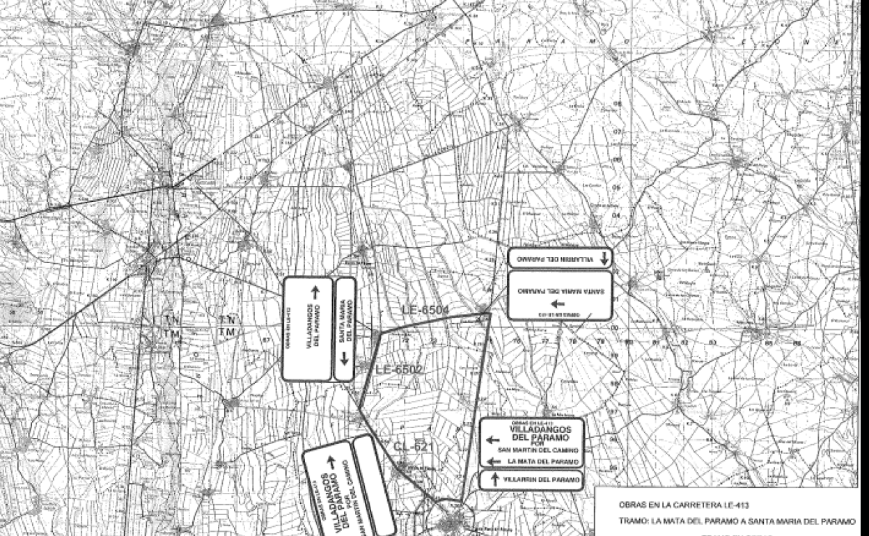 Fomento cortará dos tramos de la LE-413 en el Páramo.