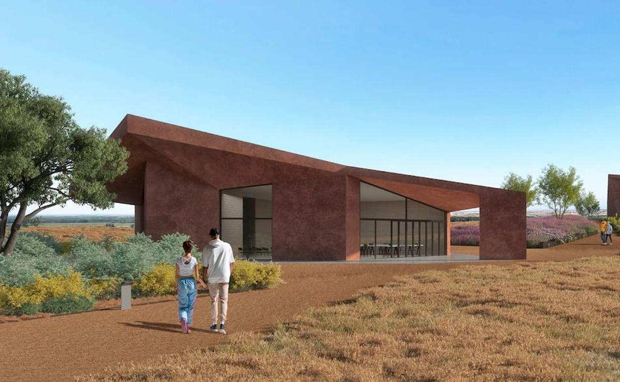 Imagen del exterior del proyecto del Centro Arqueológico de Lancia. 