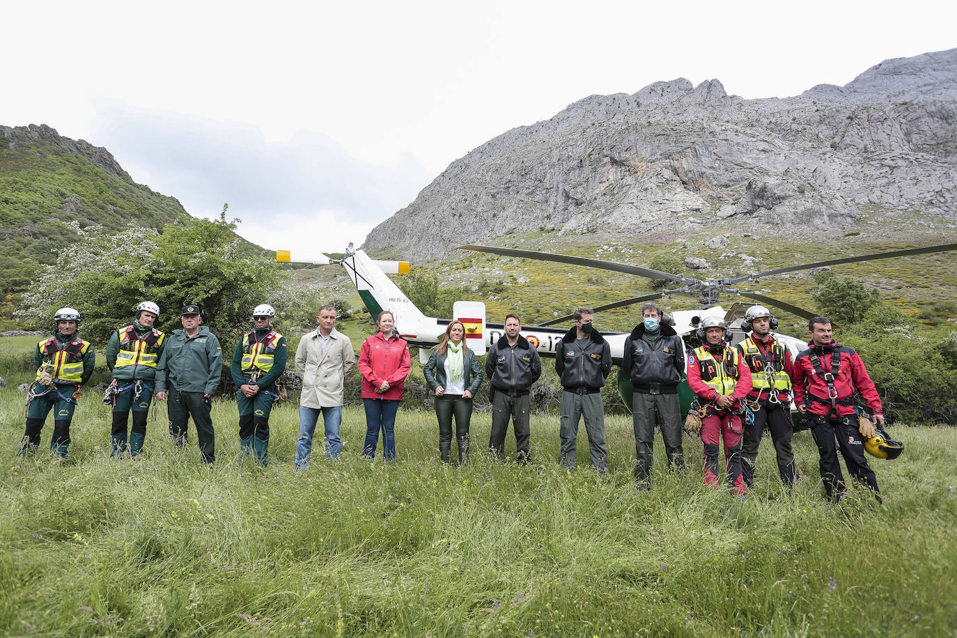 ejercicio conjunto del Grupo de Rescate y Salvamento de la Junta y el Grupo de Rescate e Intervención en Montaña de la Guardia Civil