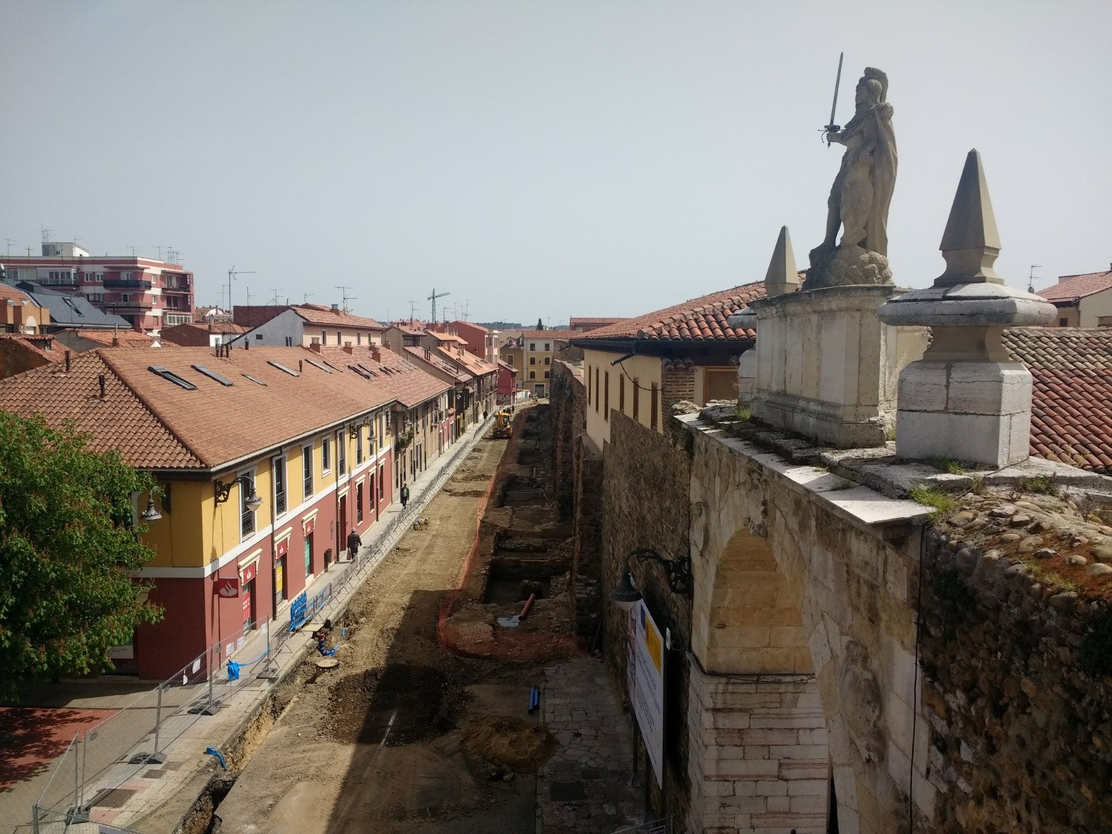 Las obras en el entorno de la muralla de León, en su lienzo norte,