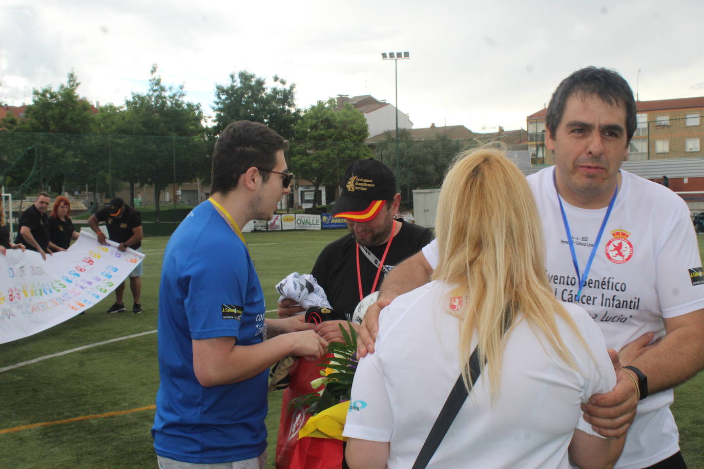 Encuentro entre los veteranos de la Cultural y el Huracán bajo la iniciativa 'Solidarios por Lucía'. 