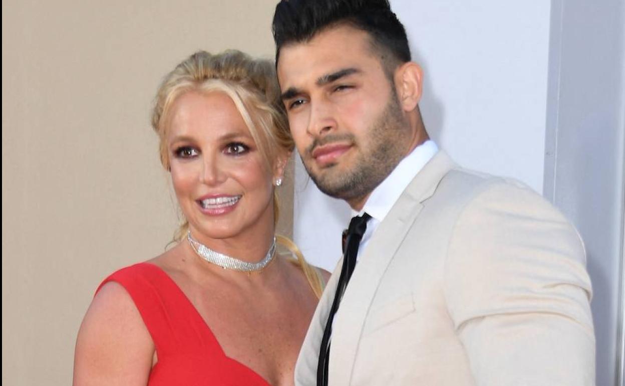 Britney Spears y Sam Asghari. 