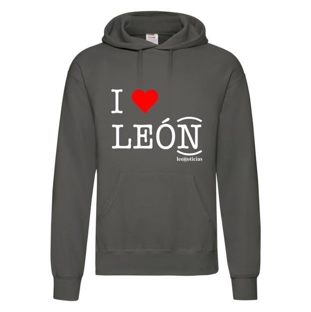 Sudadera de I Love León que irá incluida en el welecome pack