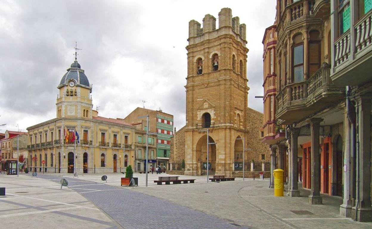 Cortes en la calle General Benavides de La Bañeza para canalización de la línea eléctrica