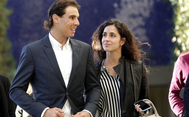 Rafa Nadal y su mujer, Mery Perelló. 