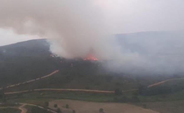 Situación que registra el incendio en la provincia de Zamora.