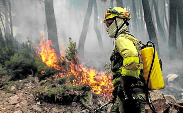 El incendio declarado en la Sierra de la Culebra avanza hacia la provincia de León a gran velocidad.