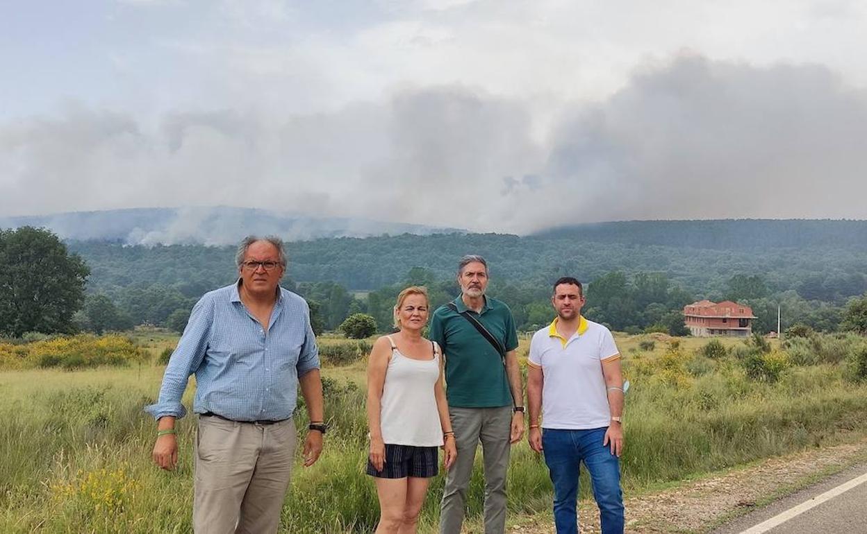 Visita de Pablo Calvo a la zona afectada por el incendio.