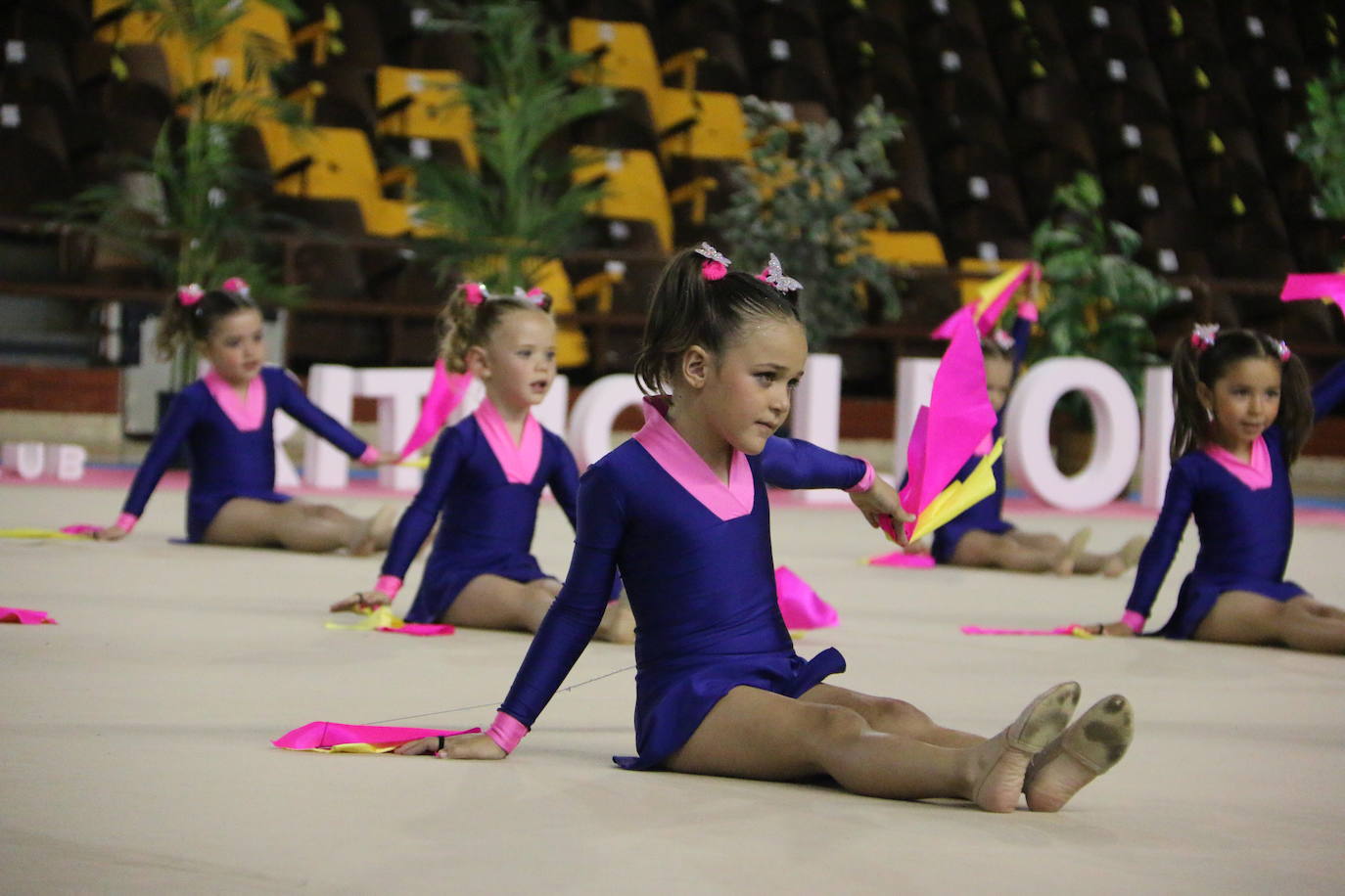 En torno a 150 gimnastas del club leonés se dan cita en el evento con el que se cierra el curso en el Palacio de los Deportes de León con exhibiciones y distintos ejercicios