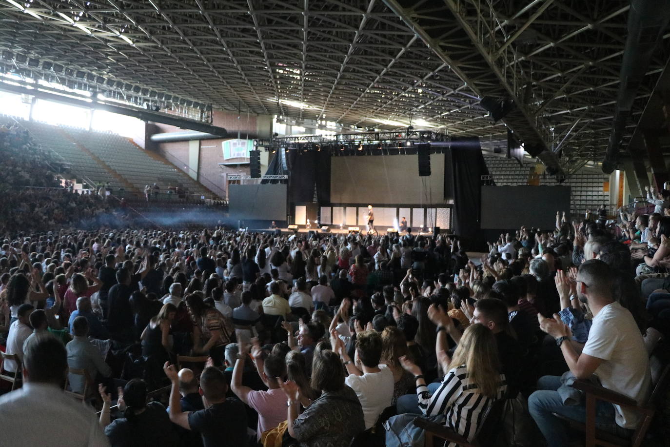 Dani Martínez en su espectáculo 'Ya lo digo yo' en el Palacio de los Deportes de León. 