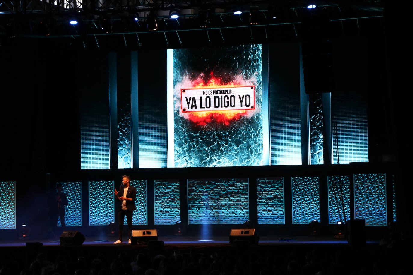 Dani Martínez en su espectáculo 'Ya lo digo yo' en el Palacio de los Deportes de León. 