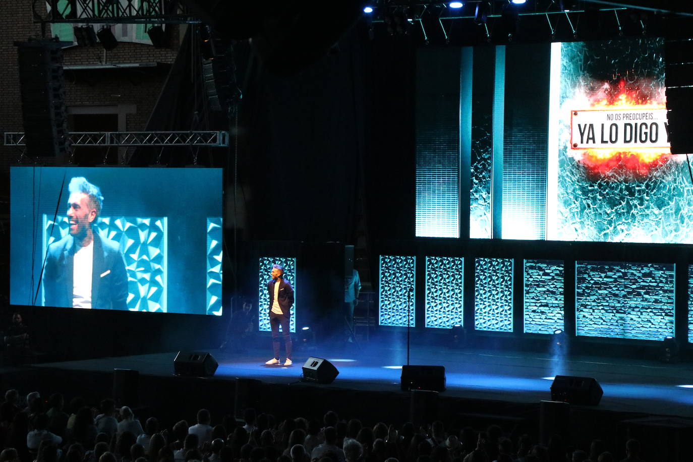 Dani Martínez en su espectáculo 'Ya lo digo yo' en el Palacio de los Deportes de León. 