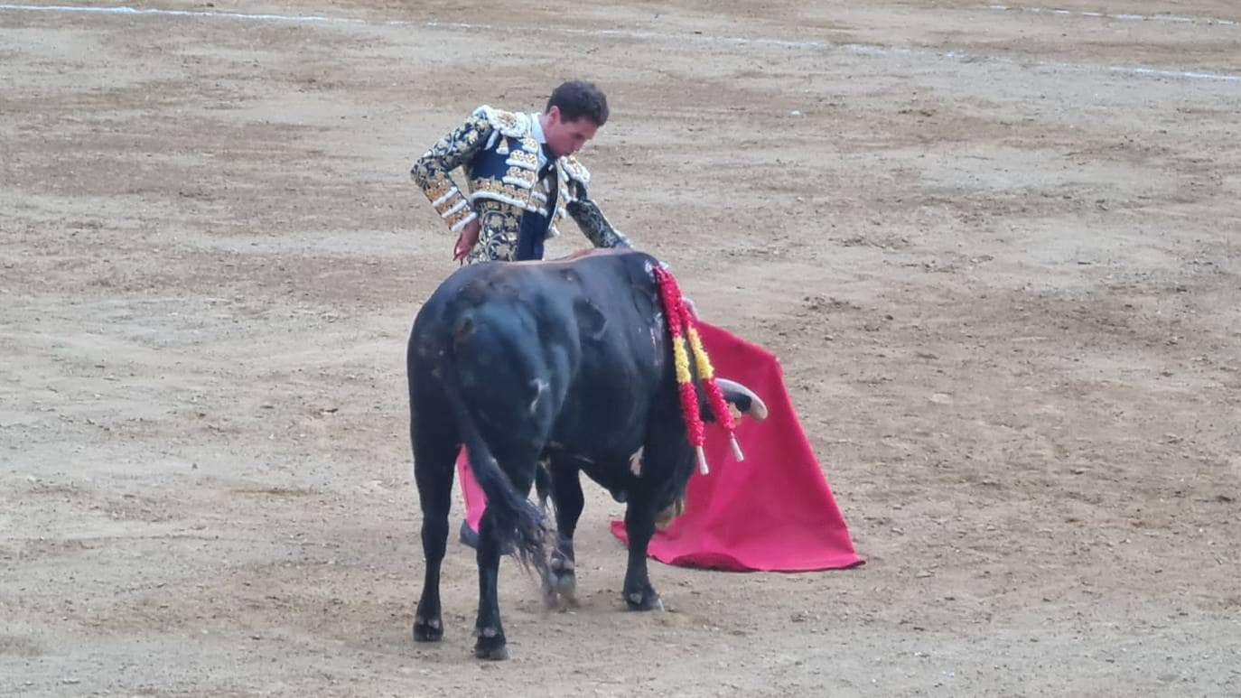 Algunos momentos de la corrida de toros de la tarde del sábado en León. 