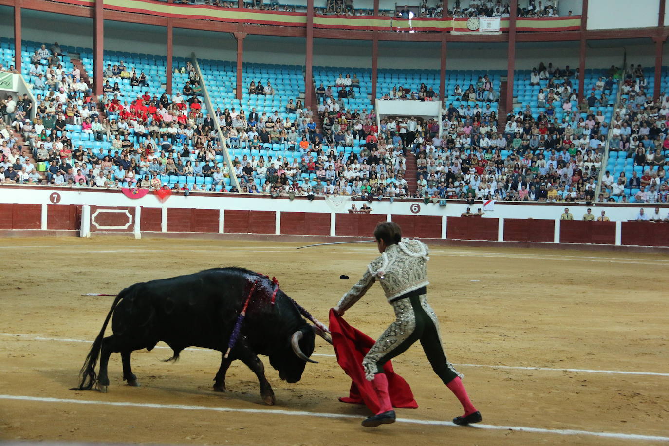 Manzanares durante un lance de la corrida