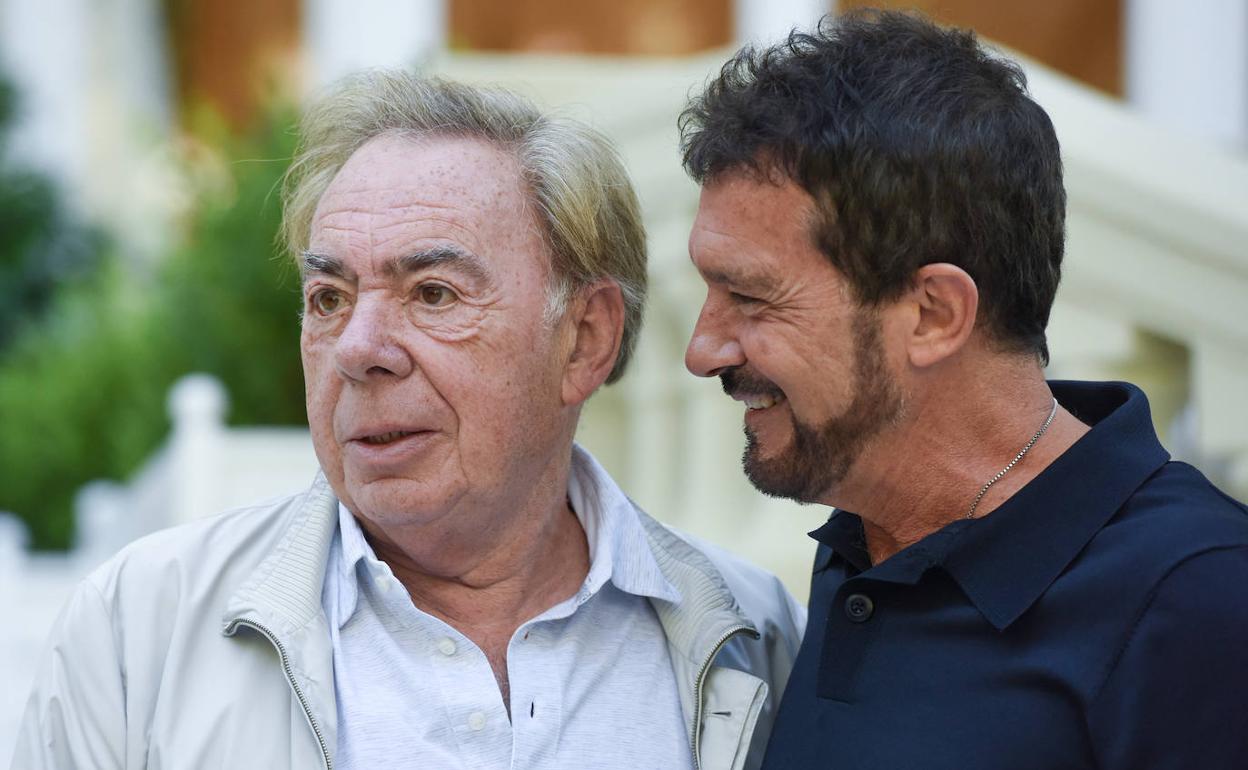 Andrew Lloyd Webber y Antonio Banderas.