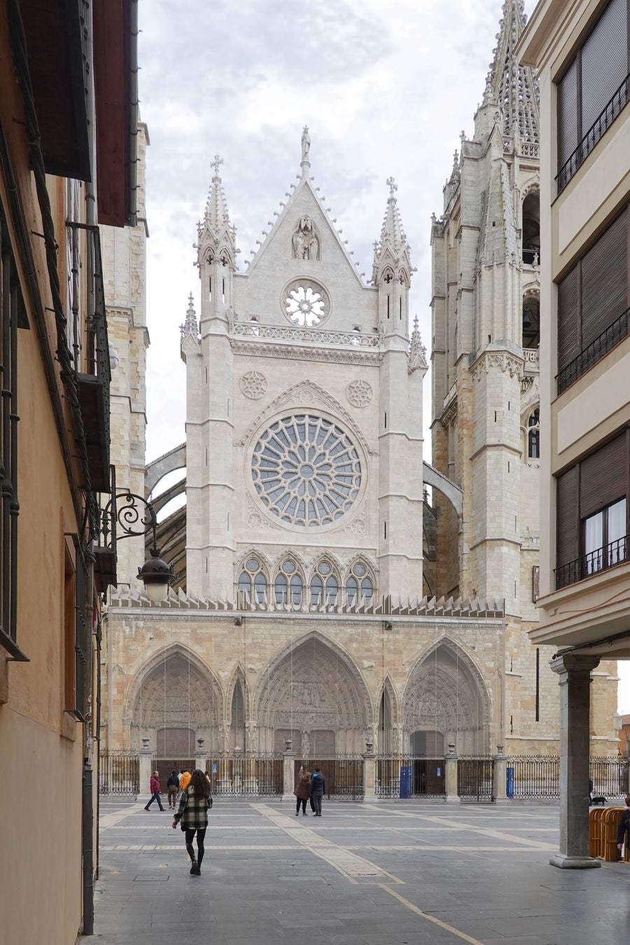 La propuesta ganadora para proteger el pórtico de la Seo leonesa se basa en una membrana transparente trasparente que se desplegará sobre la fachada principal. El proyecto ha sido elaborado por el arquitecto Julio César Moreno, del estudio Funcionable de Madrid. El velo tiene como fin salvaguardar los elementos arquitectónicos frente a las agresiones climatológicas. La idea se inspira en el pabellón de los países nórdicos de Venecia, de Sverre Fehn. 