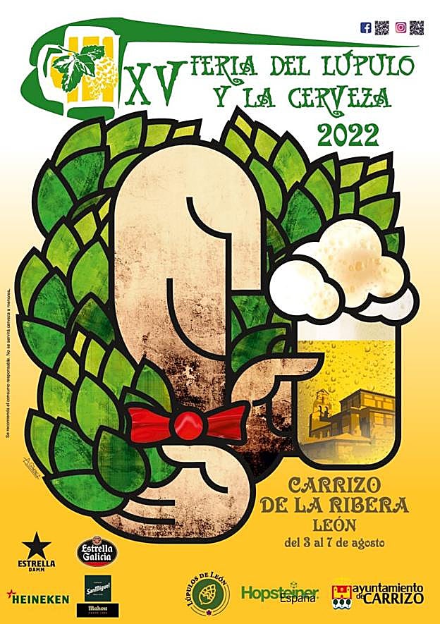 Cartel de la XV Feria del Lúpulo y la Cerveza de Carrizo.