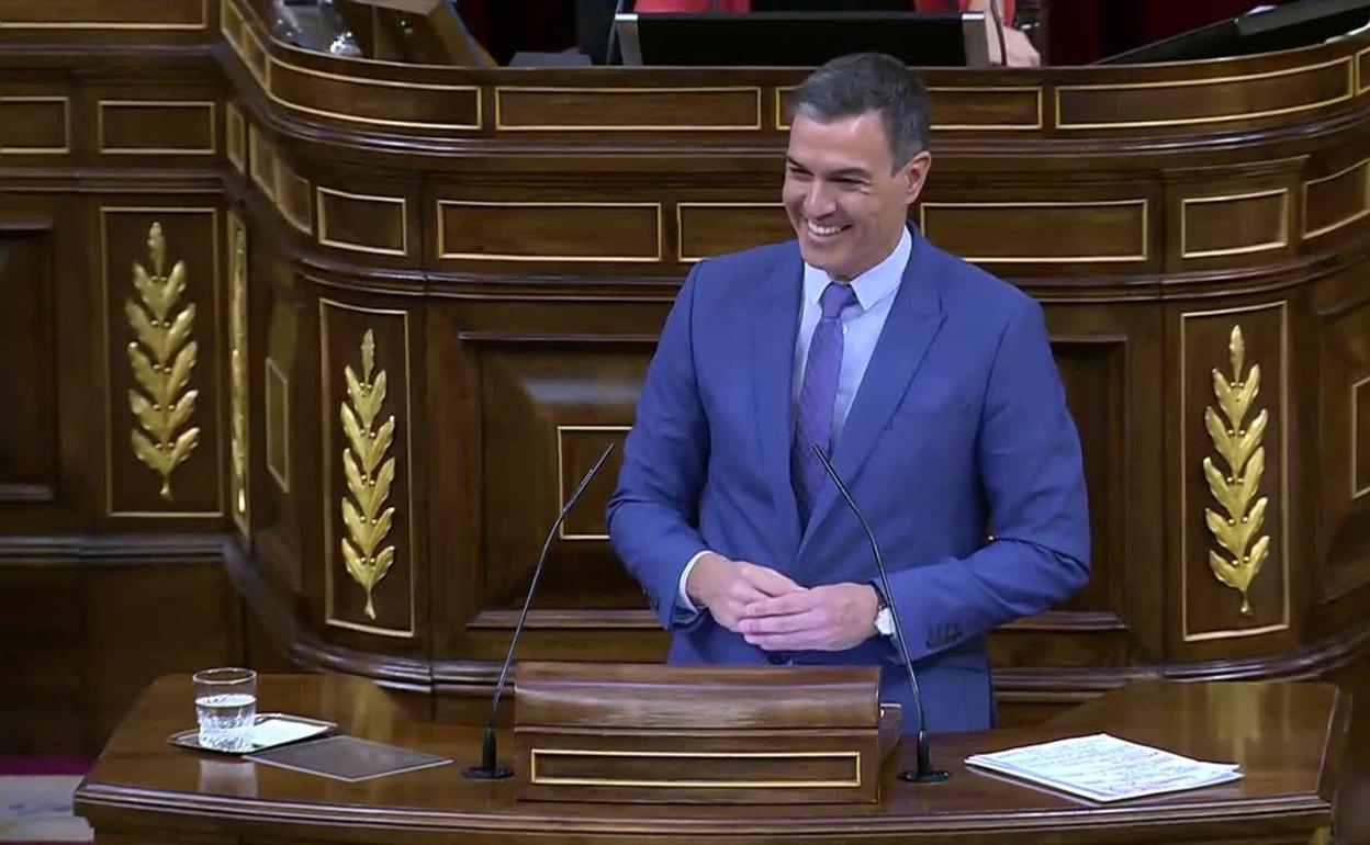 Pedro Sánchez, en el Congreso de los DIputados. 