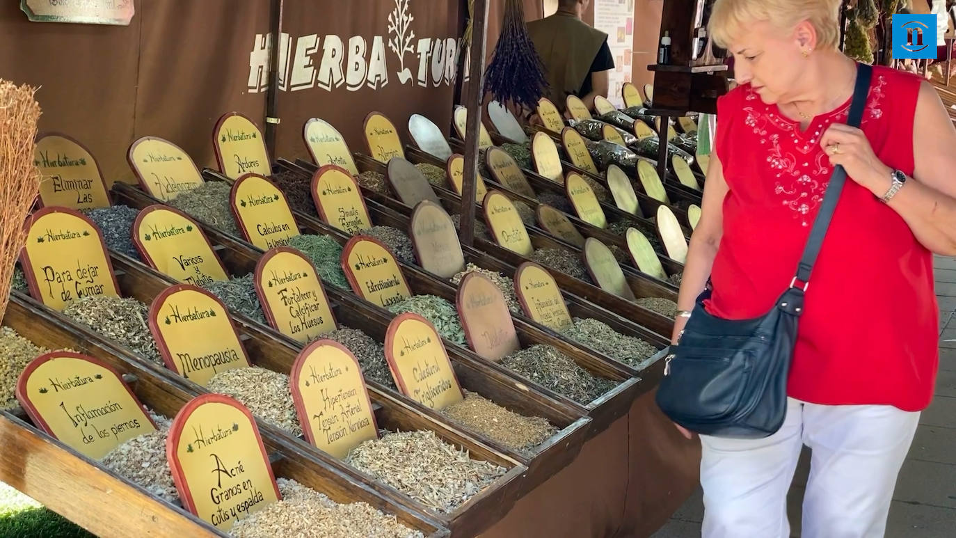 El entorno del Castillo de Coyanza regresa al Medievo con el Mercado Medieval que llena de turistas y puestos la localidad leonesa